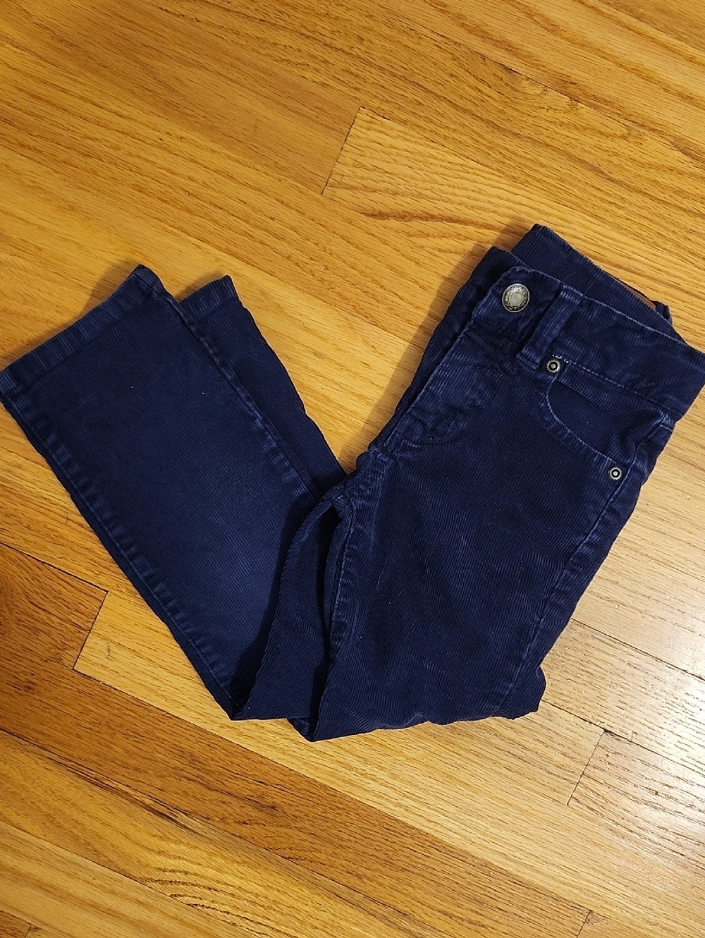 Janie and Jack Navy Blue Skinny Corduroy Pants (Size 5)